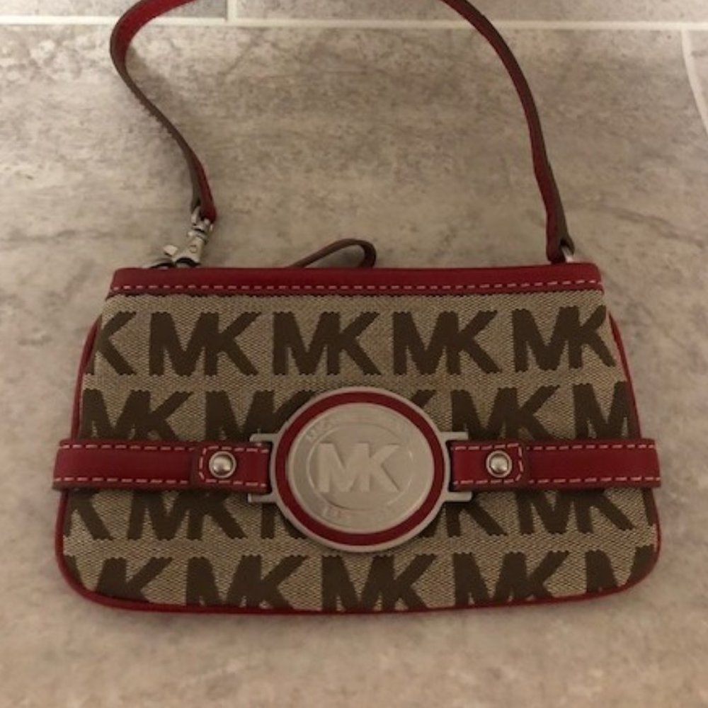 Michael Kors Monogrammed Wristlet EUC